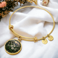 White Daisy Bracelet - April Birth Flower Pendant Jewelry