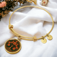 Celtic Tree of Life Pendant Bracelet - Marigold October Birth Flower Jewelry