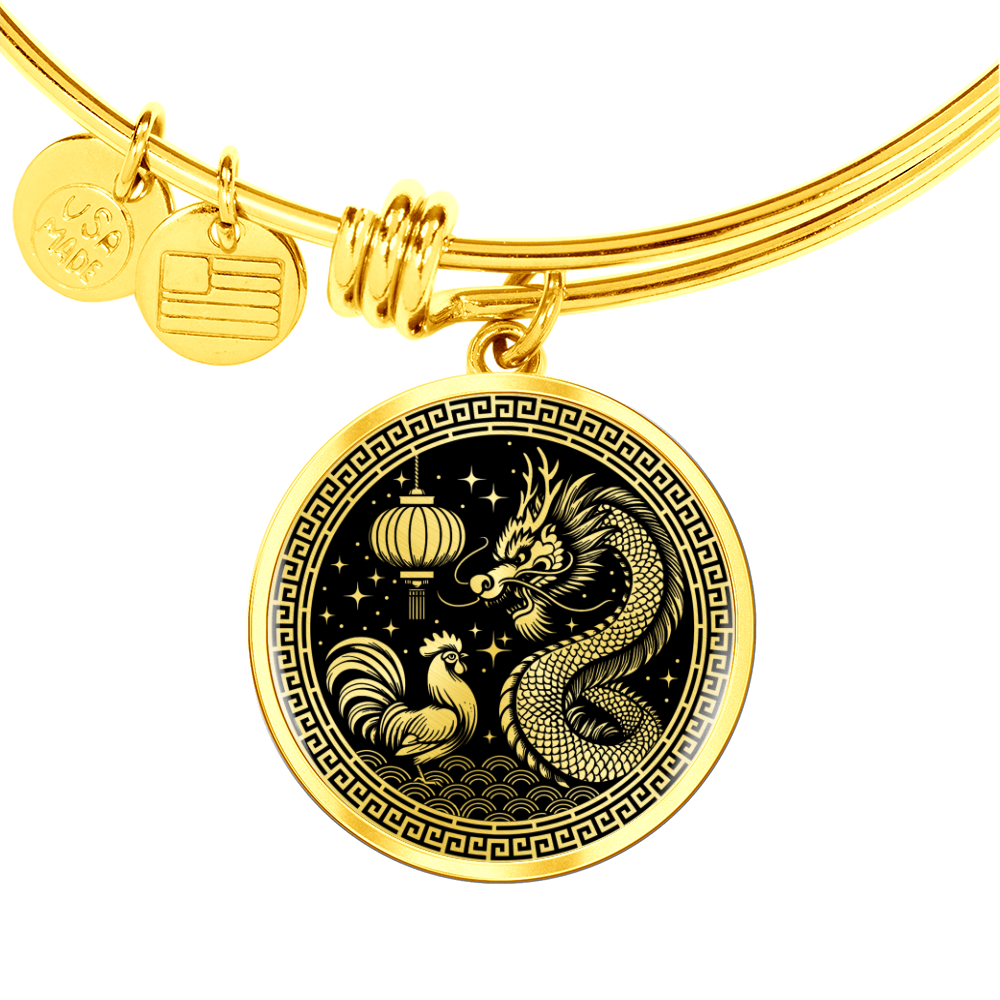 Rooster & Dragon Bracelet Couples Chinese Zodiac Jewelry