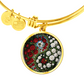 Rose Yin Yang Bracelet - June Birth Month Flower Pendant Jewelry