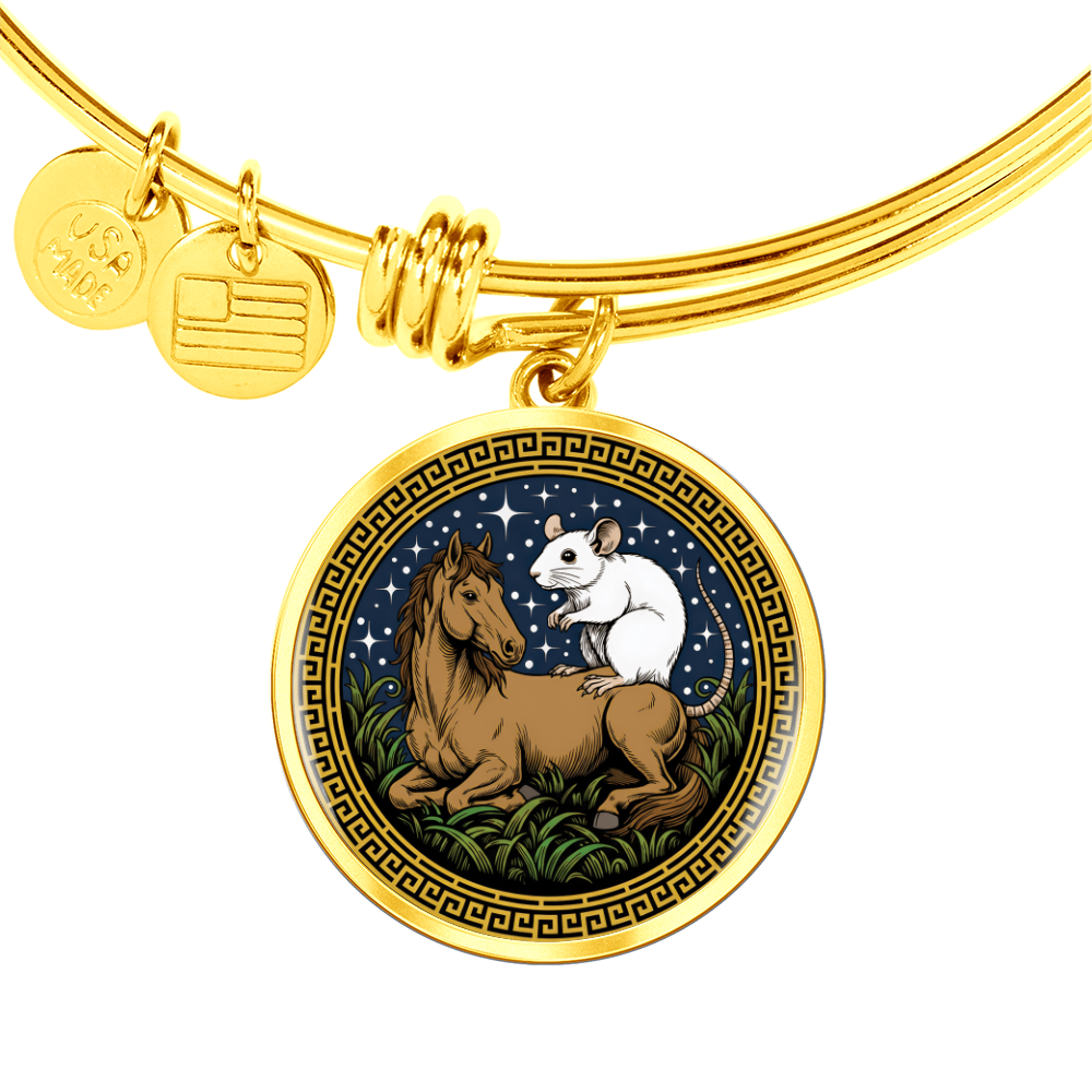 Rat and Horse Bracelet - Couples Chinese Zodiac Animal Pendant Jewelry