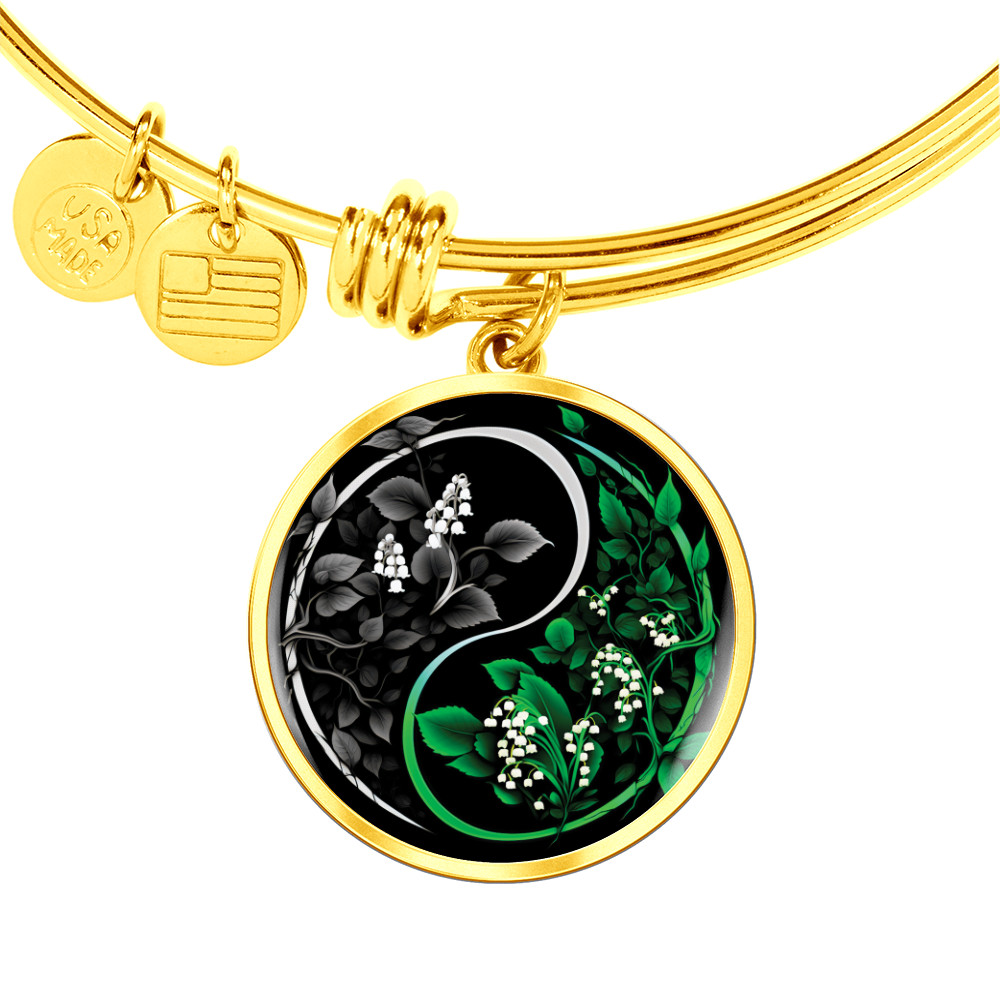 Lily of the Valley Bracelet - May Yin Yang Birth Flower Jewelry