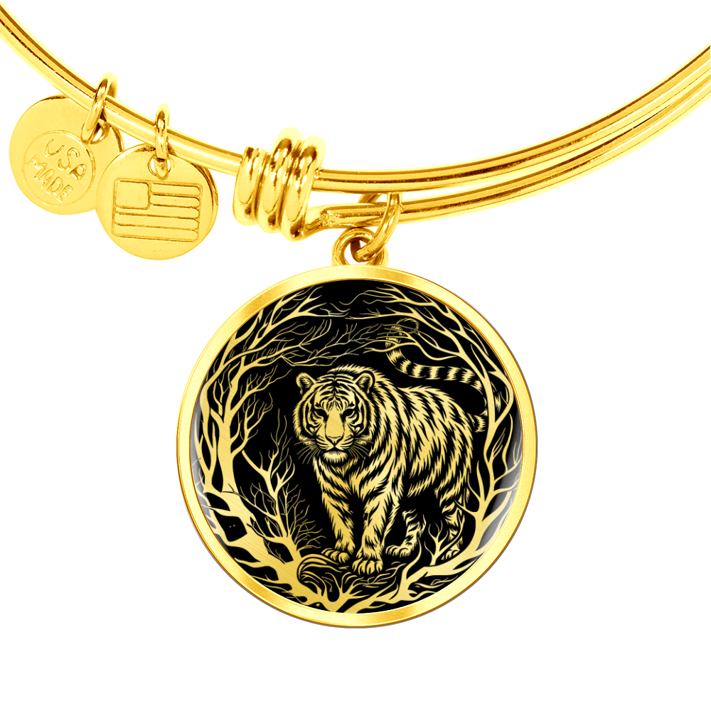 Silver Tiger Bracelet - Forest Charm Pendant Jewelry