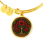 Celtic Tree of Life Pendant Bracelet - Poppy August Birth Flower Jewelry