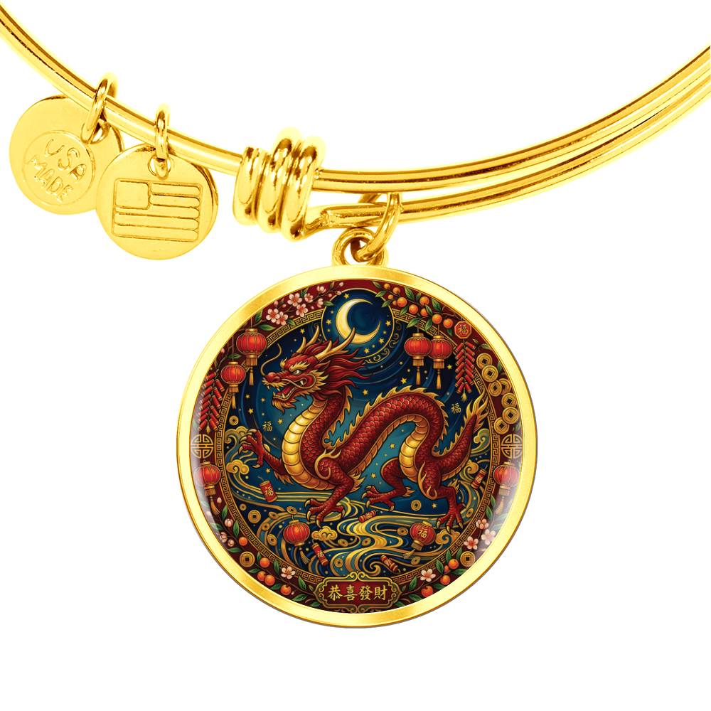Year of The Dragon Bracelet - Chinese Zodiac Animal Charm Pendant Jewelry