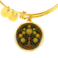 Celtic Tree of Life Pendant Bracelet - Chrysanthemum November Birth Flower Jewelry