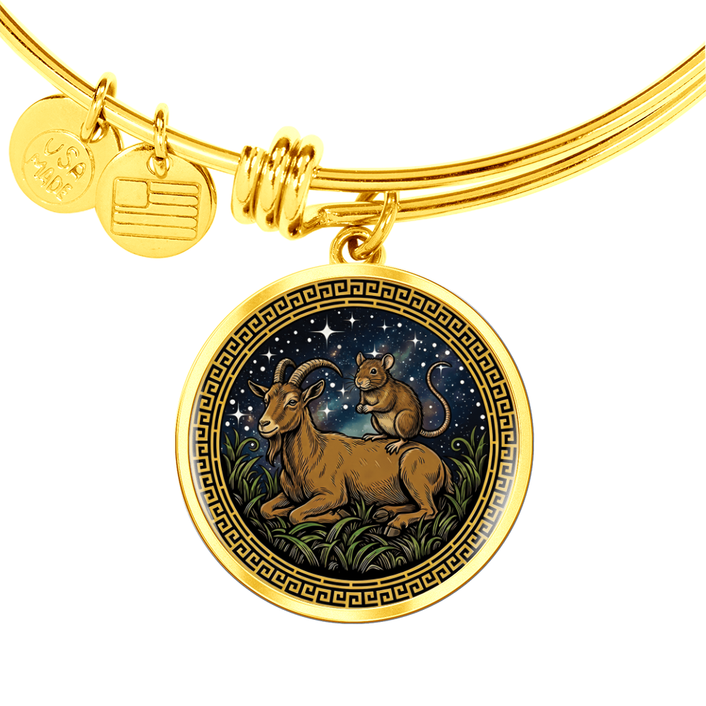 Rat & Goat Bracelet - Couples Chinese Zodiac Animal Pendant Jewelry