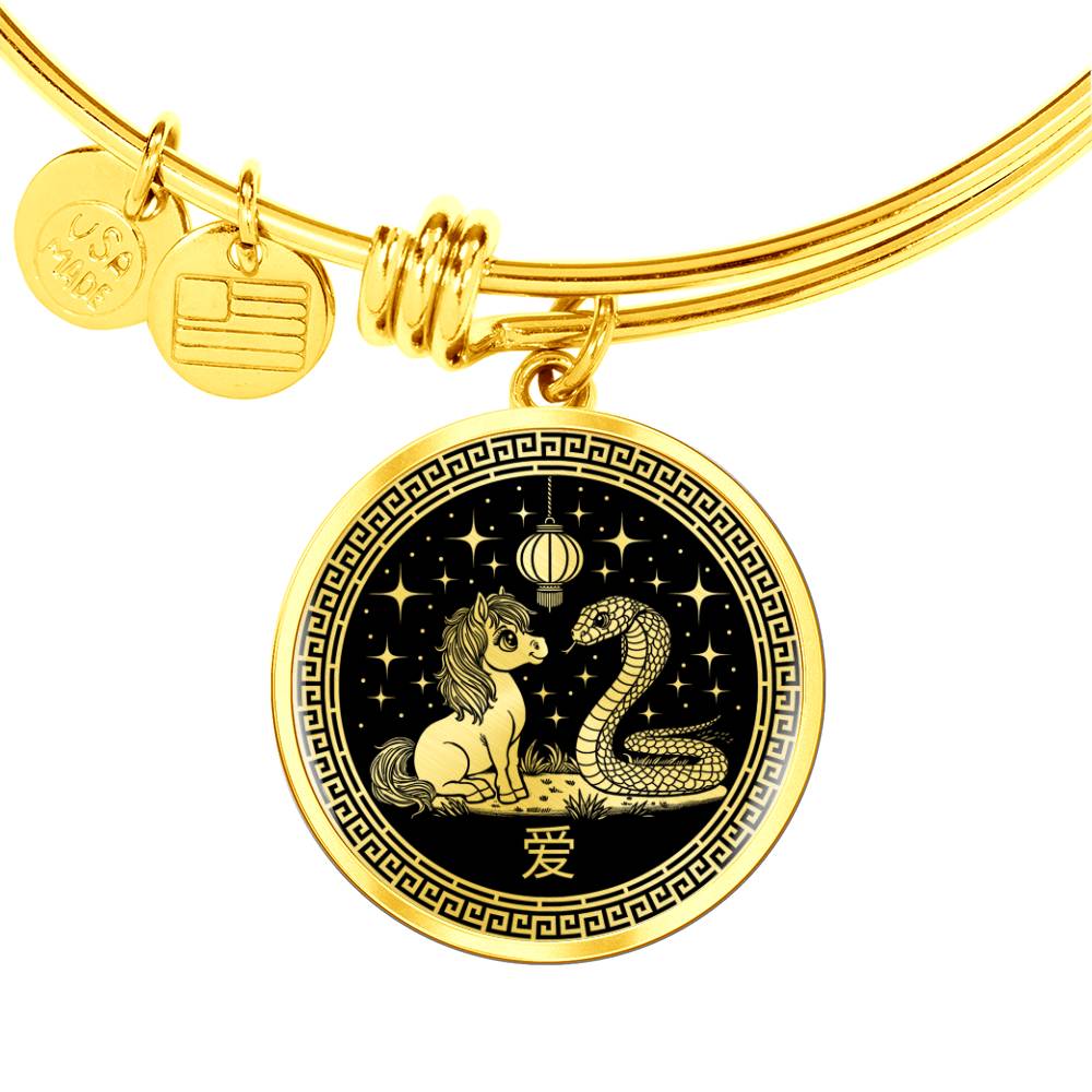 Snake and Horse Bracelet - Couples Chinese Zodiac Animal Jewelry