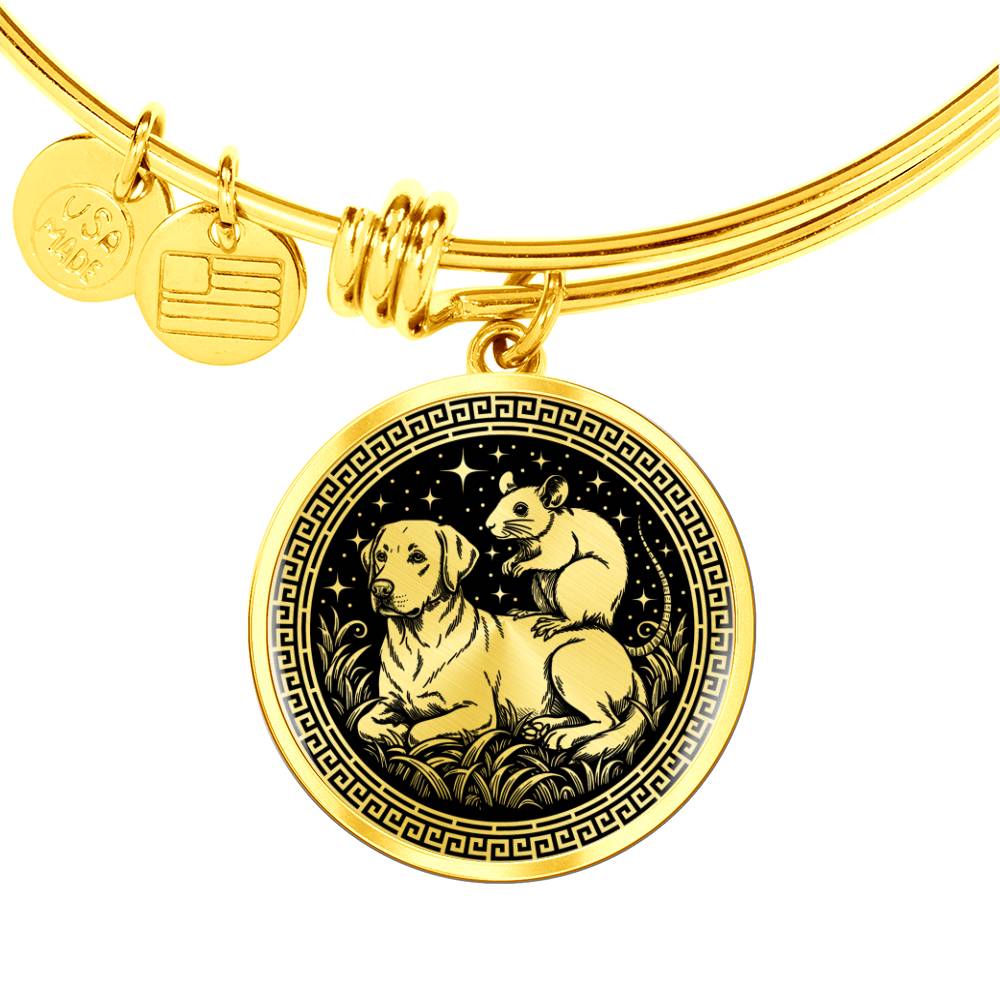 Dog and Rat Bracelet - Couples Chinese Zodiac Animal Pendant Jewelry