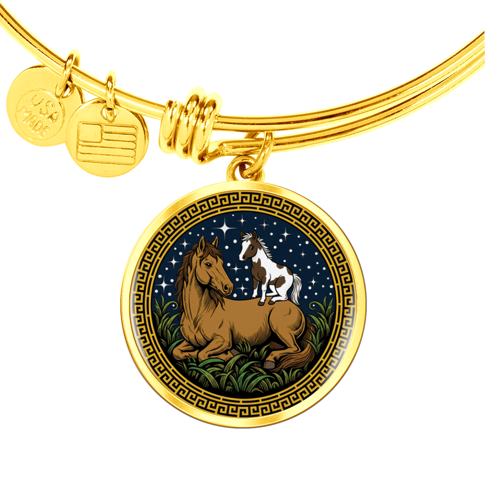 Horse and Horse Bracelet - Couples Chinese Zodiac Animal Pendant Jewelry