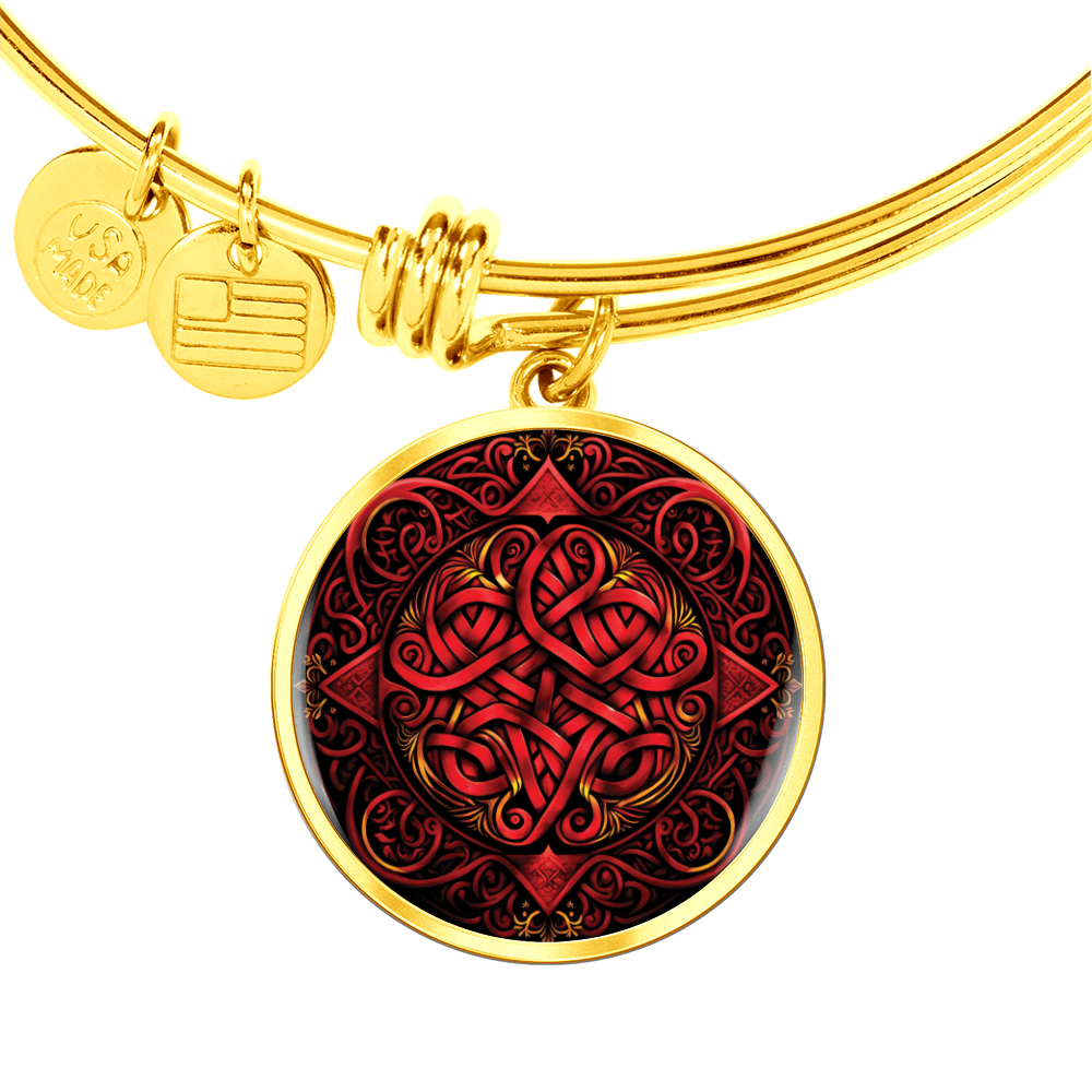 Red Celtic Knot Bracelet - Romantic Pendant Jewelry