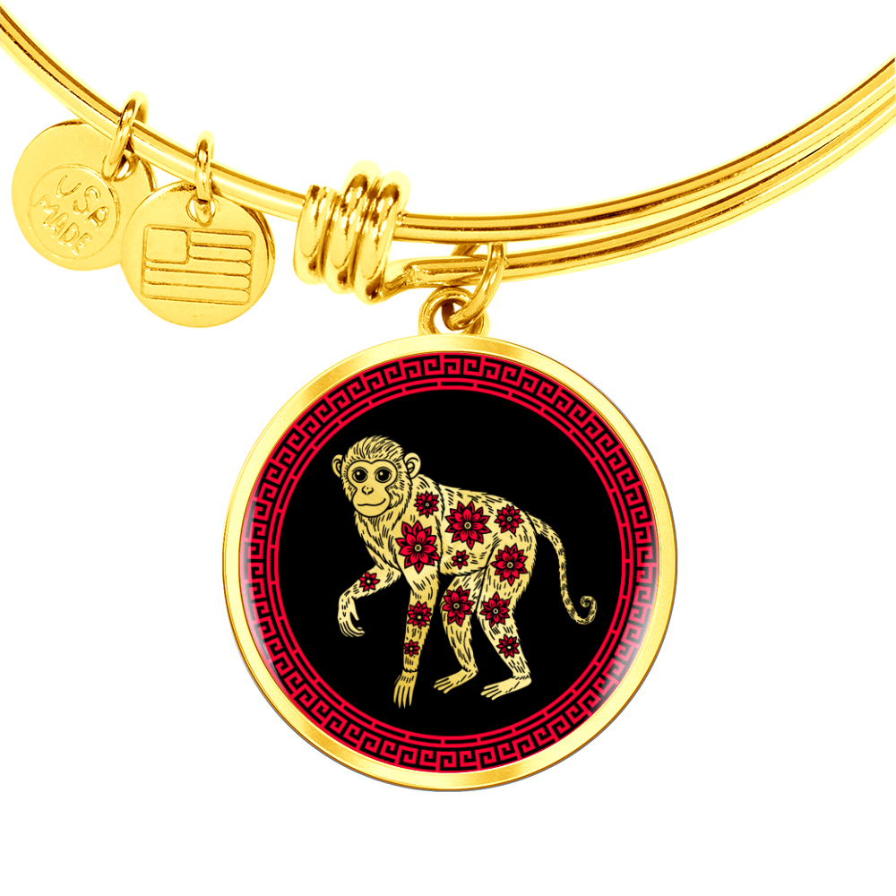 Monkey Bracelet Chinese Zodiac Animal Pendant Jewelry