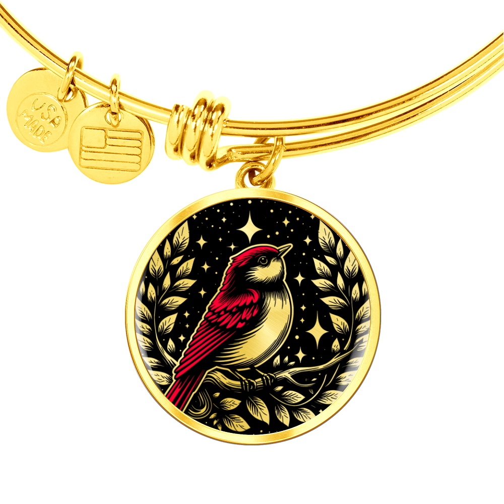 Red Bird Bracelet - Wildlife Pendant Jewelry