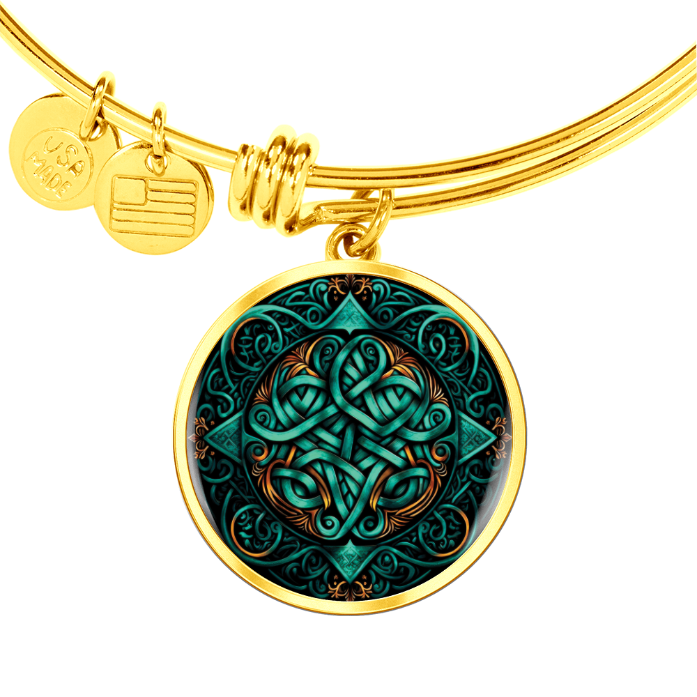 Teal Celtic Knot Bracelet - Romantic Pendant Jewelry