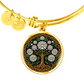Celtic Tree of Life Pendant Bracelet - Water Lily July Birth Flower Jewelry