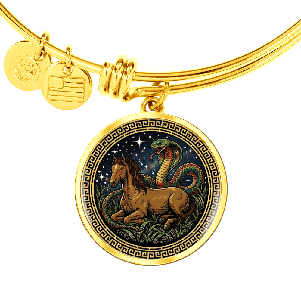 Snake & Horse Bracelet - Couples Chinese Zodiac Animal Pendant Jewelry