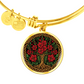 Celtic Tree of Life Pendant Bracelet - Gladiolus August Birth Flower Jewelry