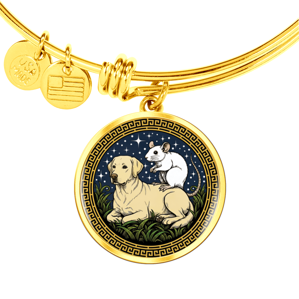 Dog and Rat Bracelet - Couples Chinese Zodiac Animal Pendant Jewelry