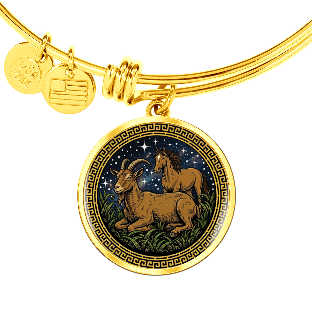 Horse & Goat Bracelet - Couples Chinese Zodiac Animal Pendant Jewelry