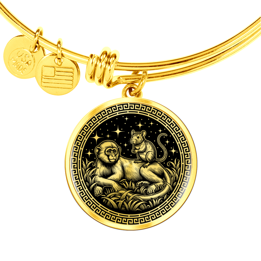 Monkey & Rat Bracelet - Couples Chinese Zodiac Animal Pendant Jewelry