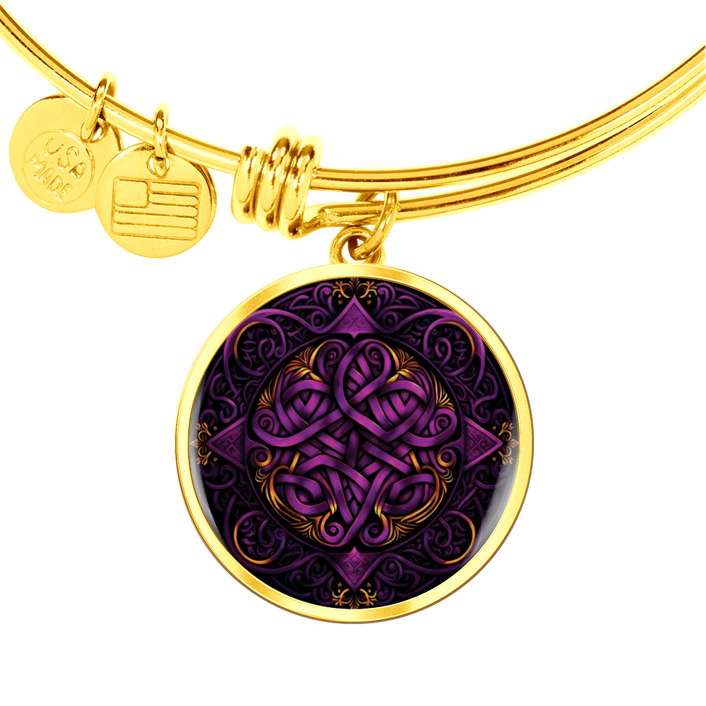 Purple Celtic Knot Bracelet - Romantic Pendant Jewelry