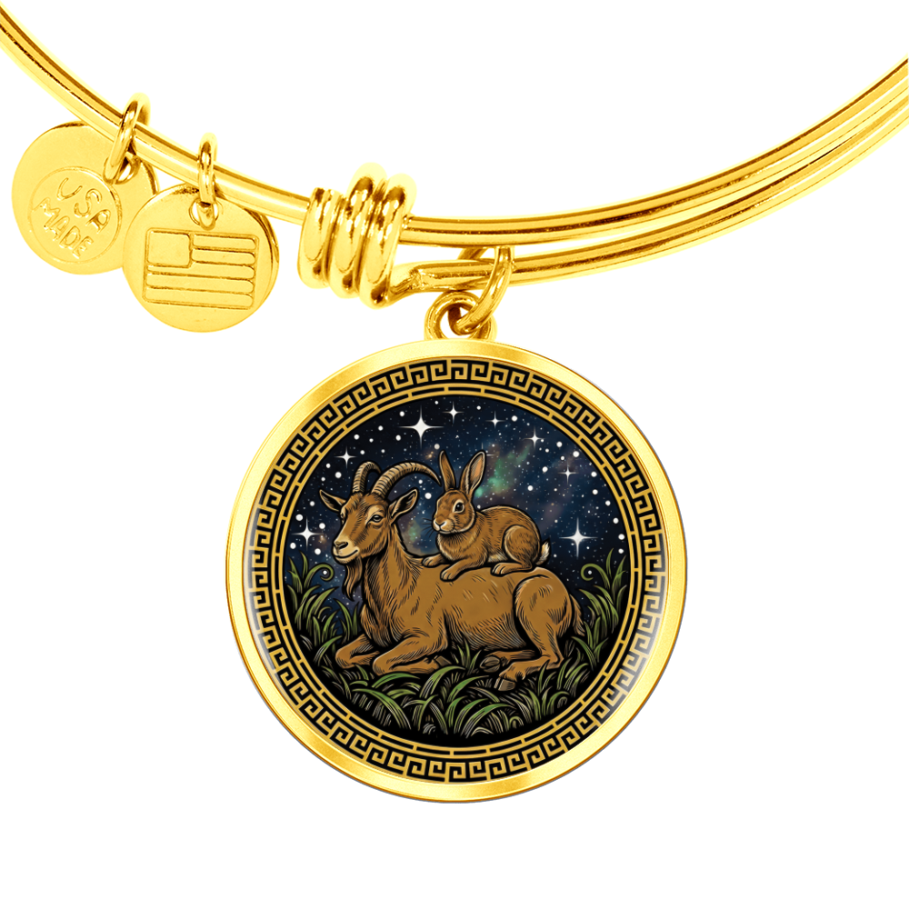 Rabbit & Goat Bracelet - Couples Chinese Zodiac Animal Pendant Jewelry