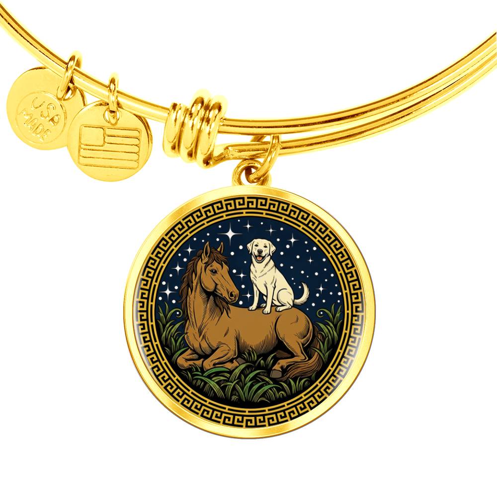 Dog and Horse Bracelet - Couples Chinese Zodiac Animal Pendant Jewelry