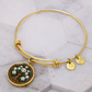 Celtic Tree of Life Pendant Bracelet - Narcissus December Birth Flower Jewelry