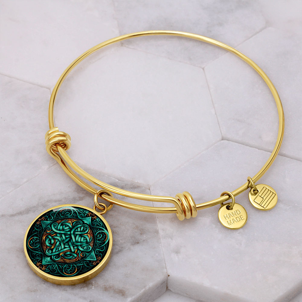 Teal Celtic Knot Bracelet - Romantic Pendant Jewelry
