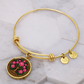 Celtic Tree of Life Pendant Bracelet - Peony November Birth Flower Jewelry