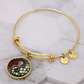 Rose Yin Yang Bracelet - June Birth Month Flower Pendant Jewelry
