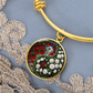 Rose Yin Yang Bracelet - June Birth Month Flower Pendant Jewelry