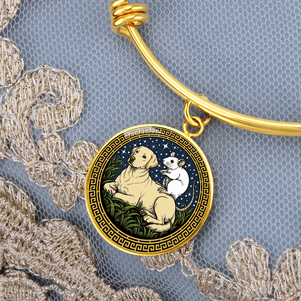Dog and Rat Bracelet - Couples Chinese Zodiac Animal Pendant Jewelry