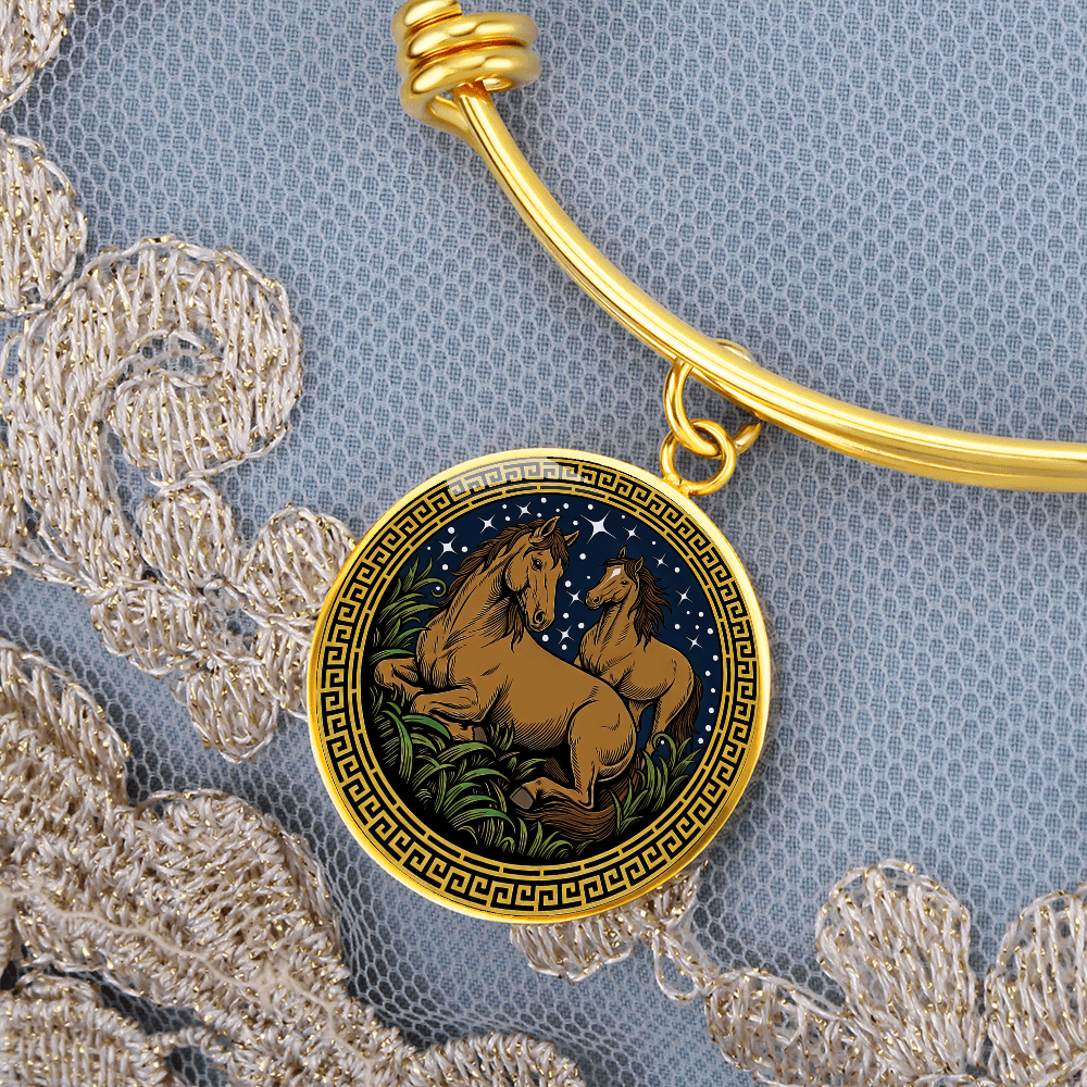 Horse and Horse Bracelet - Couples Chinese Zodiac Animal Pendant Jewelry