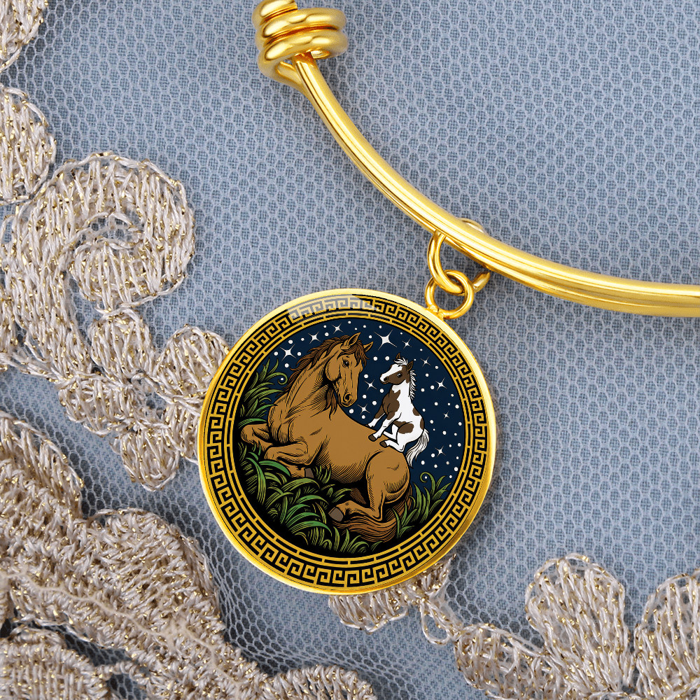 Horse and Horse Bracelet - Couples Chinese Zodiac Animal Pendant Jewelry