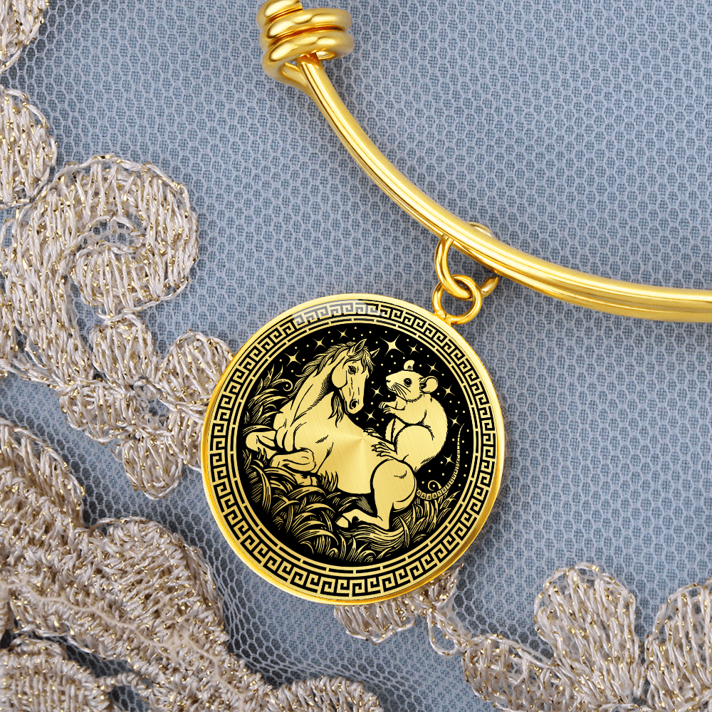 Rat and Horse Bracelet - Couples Chinese Zodiac Animal Pendant Jewelry