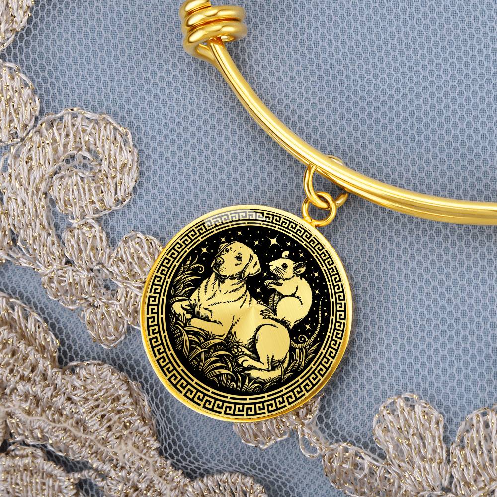 Dog and Rat Bracelet - Couples Chinese Zodiac Animal Pendant Jewelry