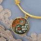Daffodil Yin Yang Bracelet - March Birth Month Flower Pendant Jewelry