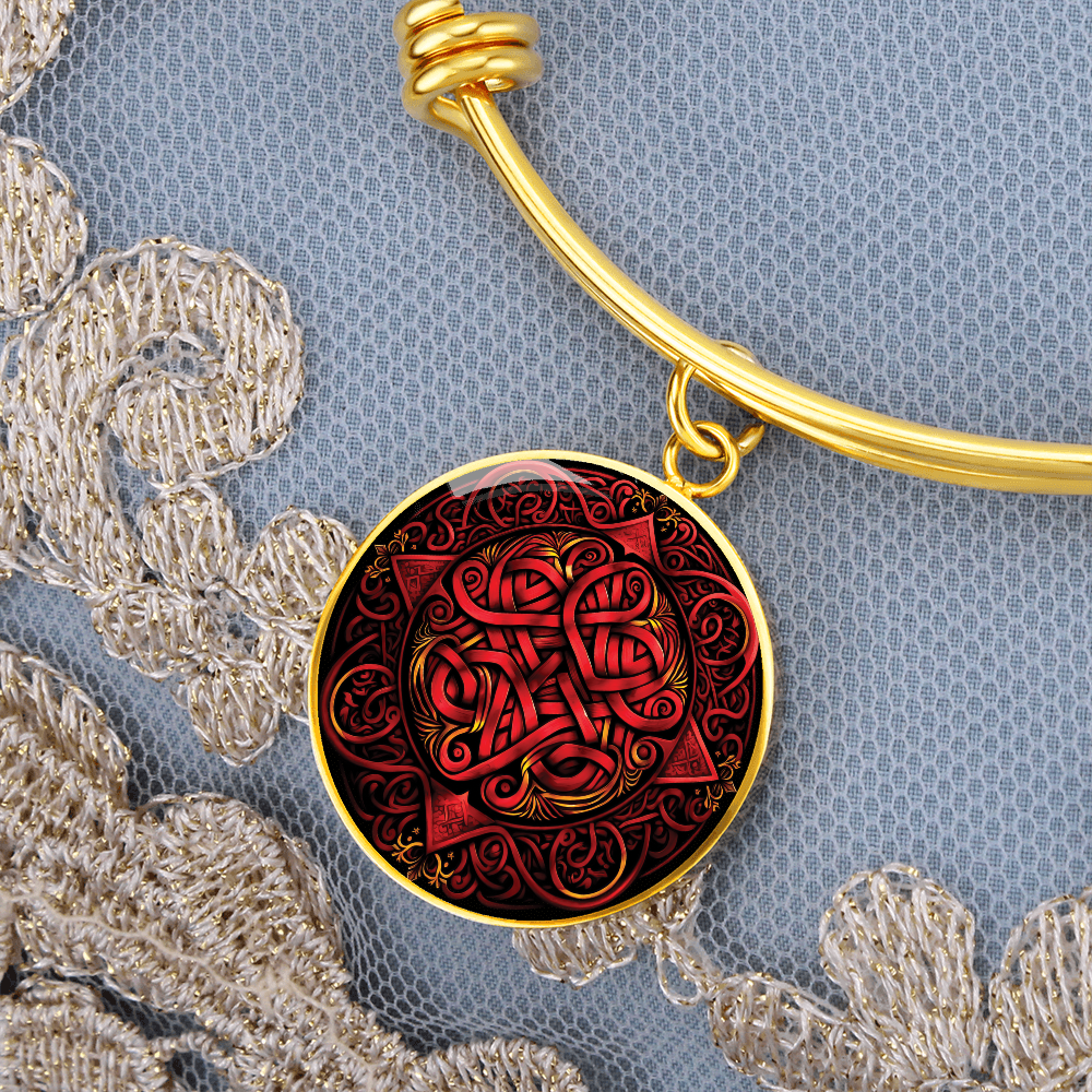 Red Celtic Knot Bracelet - Romantic Pendant Jewelry
