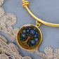 Celtic Tree of Life Pendant Bracelet - Aster September Birth Flower Jewelry
