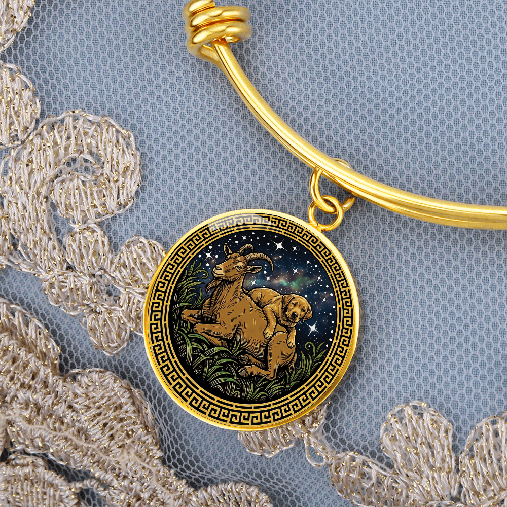 Dog & Goat Bracelet - Couples Chinese Zodiac Animal Pendant Jewelry