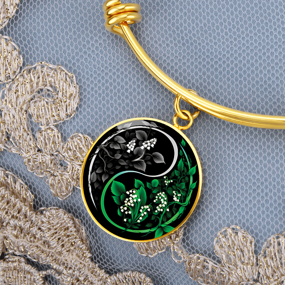 Lily of the Valley Bracelet - May Yin Yang Birth Flower Jewelry