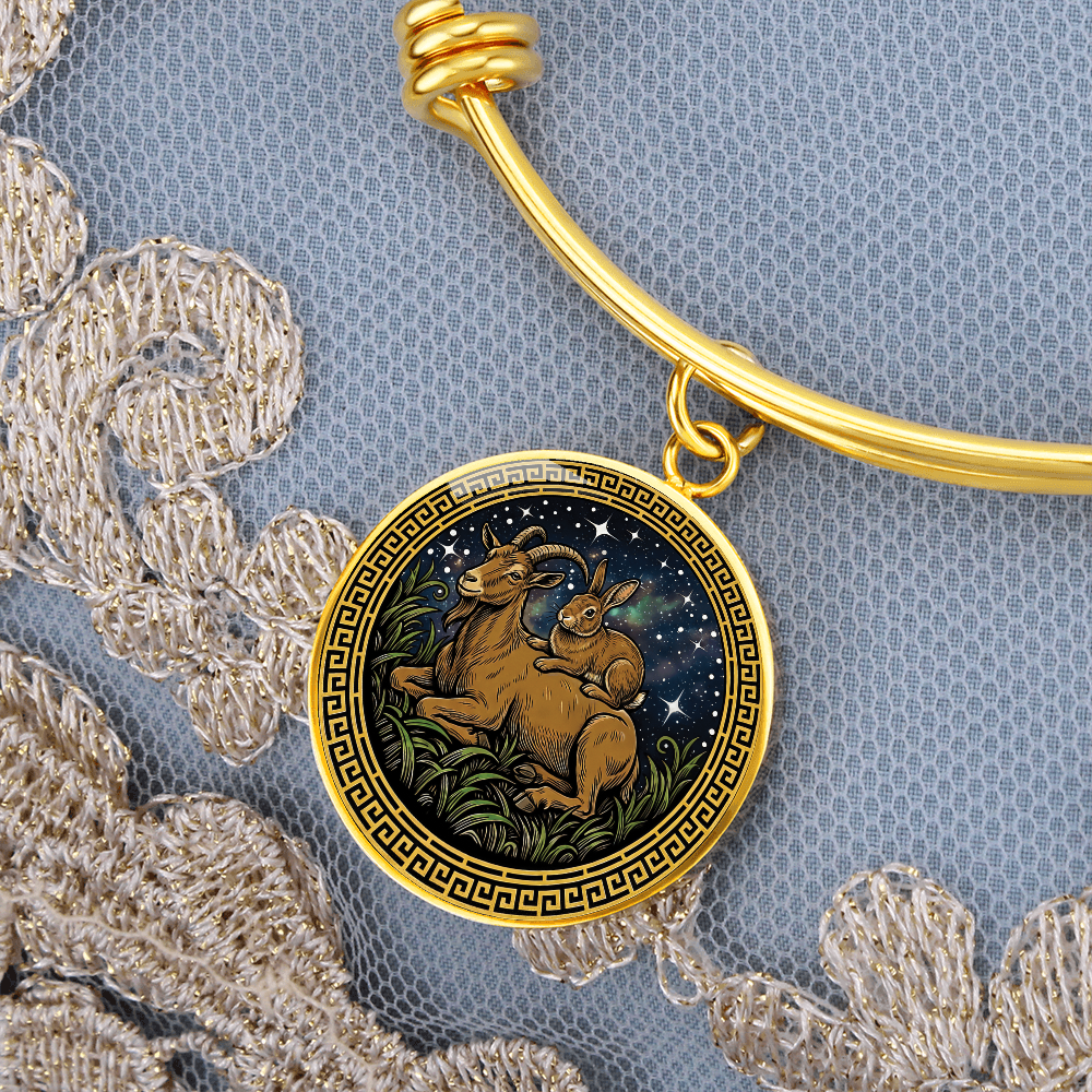 Rabbit & Goat Bracelet - Couples Chinese Zodiac Animal Pendant Jewelry
