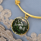 White Sweet Pea Bracelet - April Birth Flower Pendant Jewelry