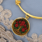 Celtic Tree of Life Pendant Bracelet - Gladiolus August Birth Flower Jewelry