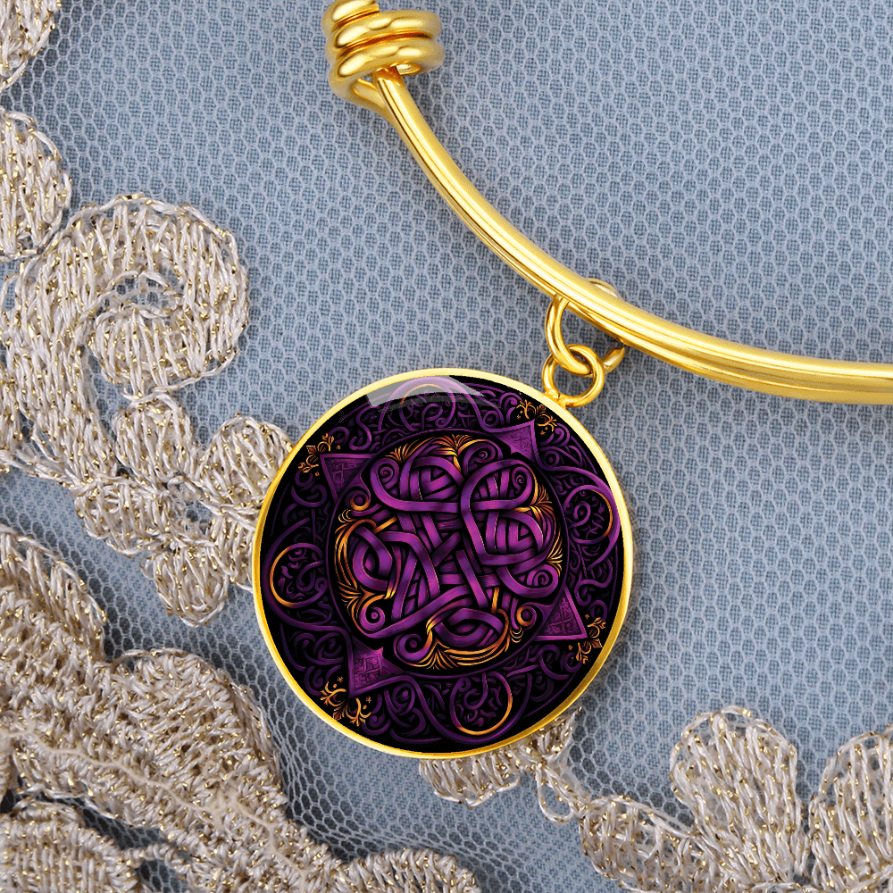 Purple Celtic Knot Bracelet - Romantic Pendant Jewelry