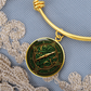 Celtic Compass Rose Bracelet - Green Celtic Pendant Jewelry