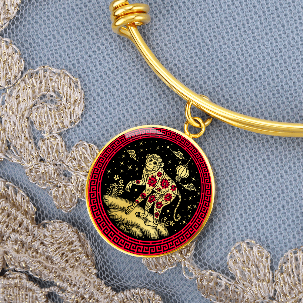 Monkey Bracelet Chinese Zodiac Animal Pendant Jewelry