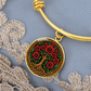 Celtic Tree of Life Pendant Bracelet - Poppy August Birth Flower Jewelry