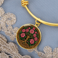 Celtic Tree of Life Pendant Bracelet - Rose June Birth Flower Jewelry